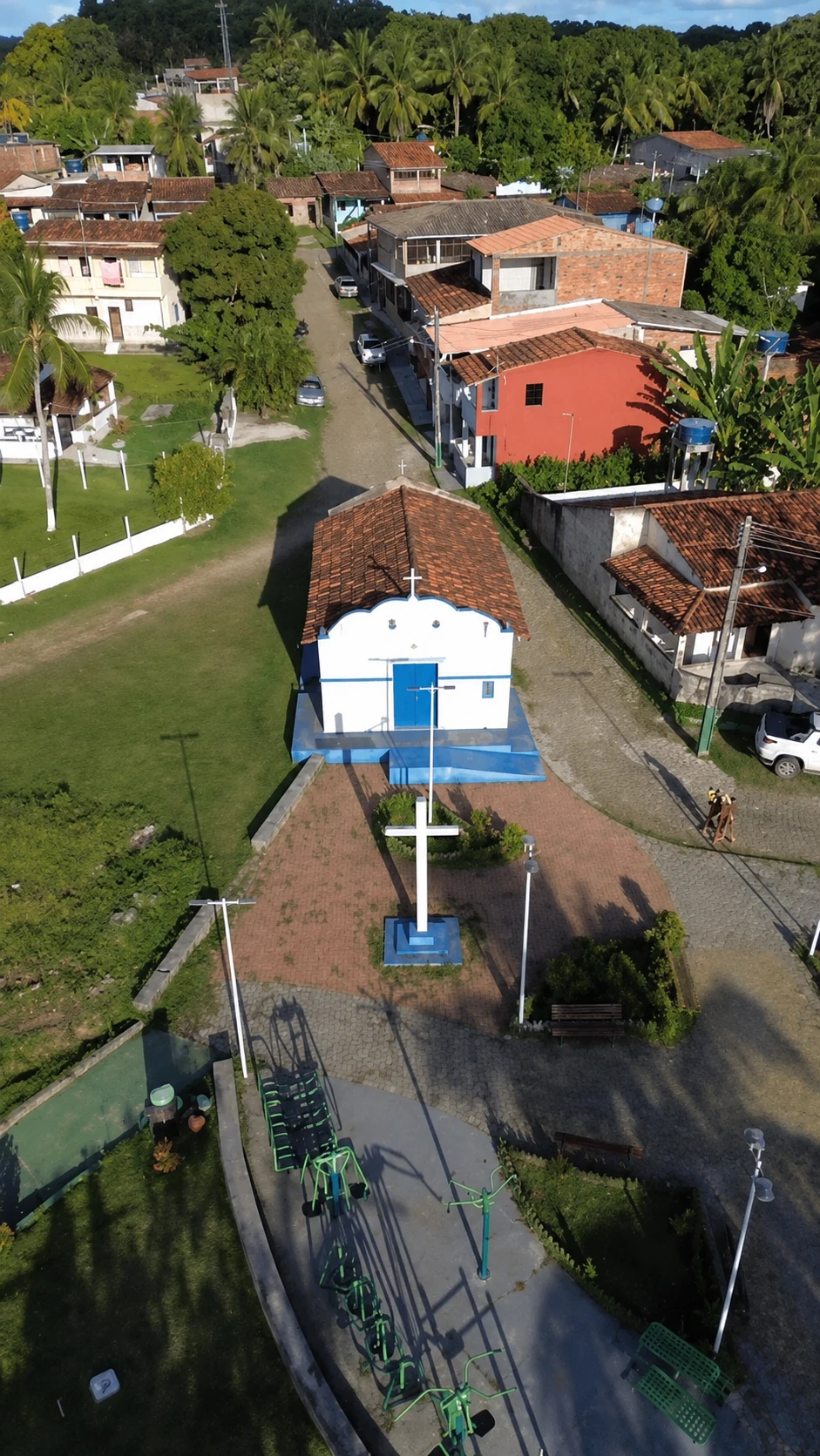 Igreja da comunidade de Catu vista do alto